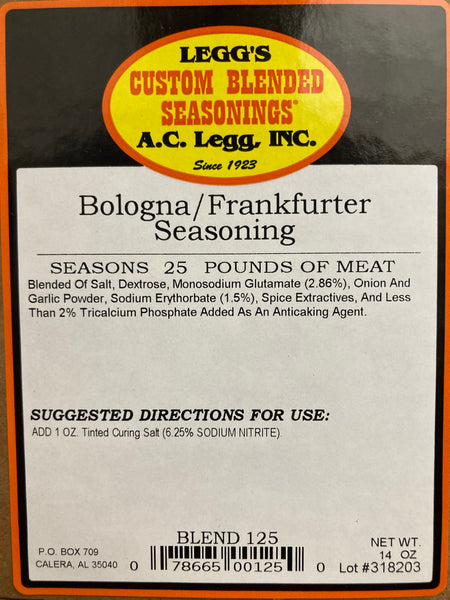 A.C. Legg Bologna/Frankfurter Seasoning Blend #125