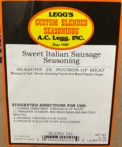 A.C. Legg Sweet Italian Sausage Blend #101
