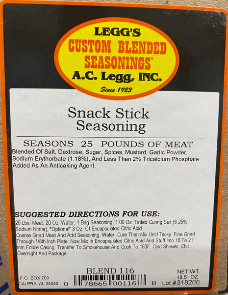 A.C. Legg Snack Stick Seasoning Blend #116