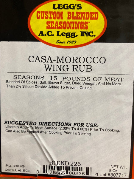 A.C. Legg Casa-Morocco Wing Rub Blend #226