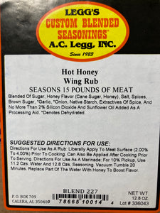 A.C. Legg Hot Honey Wing Rub Blend #227