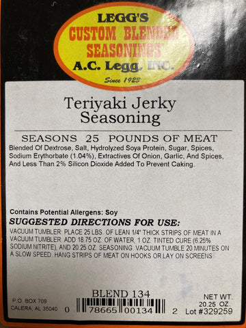 A.C. Legg Teriyaki Jerky Seasoning Blend #134