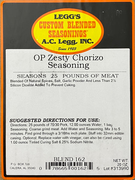 A.C. Legg Zesty Chorizo Seasoning Blend #162