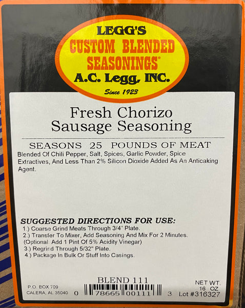 A.C. Legg Fresh Chorizo Sausage Seasoning Blend #111