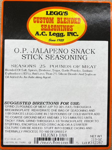 A.C. Legg Jalapeño Snack Stick Seasoning Blend #188