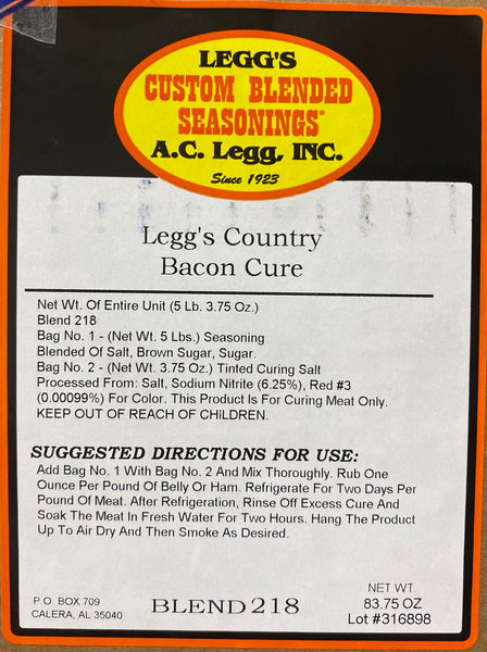 A.C. Legg Country Bacon Cure Blend #218