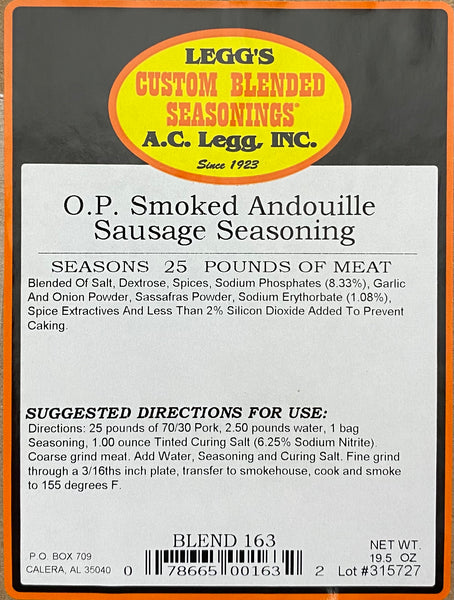 A.C. Legg Smoked Andouille Sausage Seasoning Blend #163