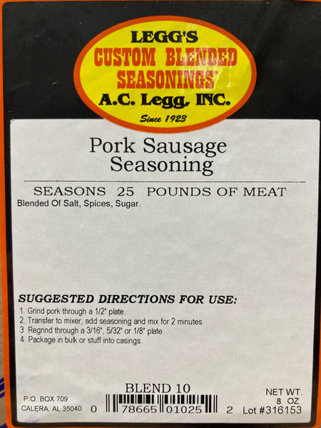 A.C. Legg Pork Sausage Blend #10