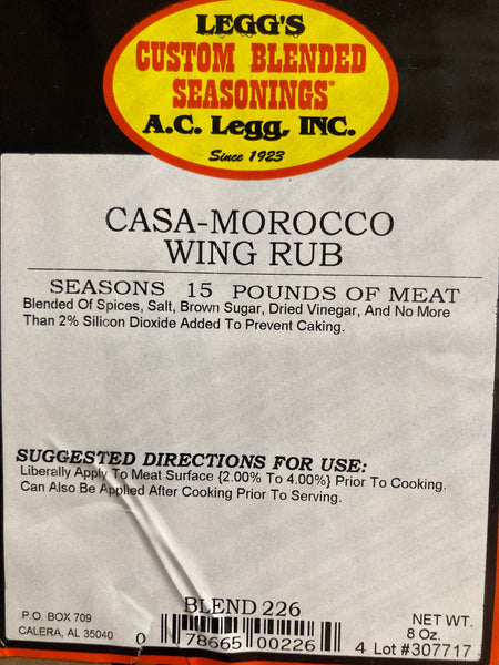 A.C. Legg Casa-Morocco Wing Rub Blend #226
